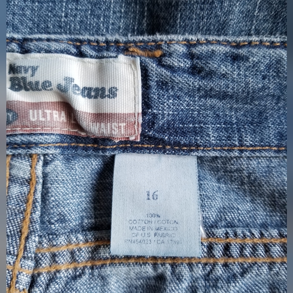 NWT Retro Old Navy Women's Med Waist Bootcut Med Wash Split Hem Jeans 16 - Picture 6 of 6